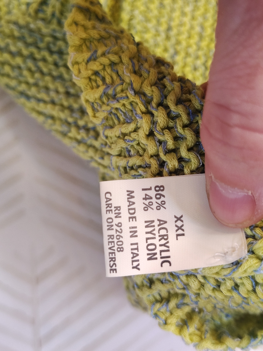 Ponte Vecchio Italy Lime Knit Women's Sweater Short Sleeve - Picture 3 of 8